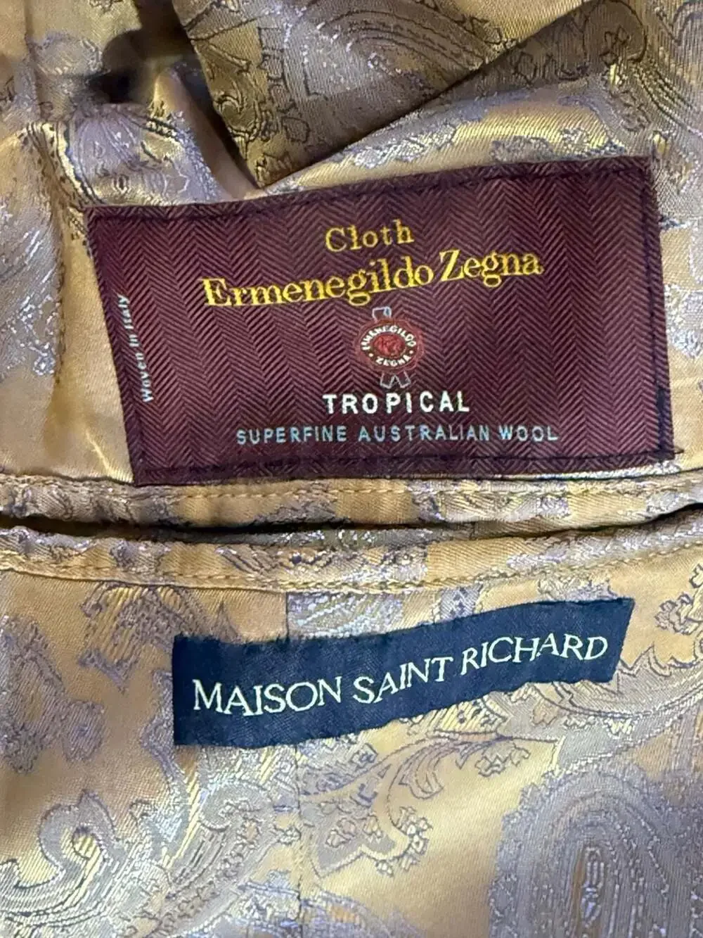 Maison Saint Richard  Ermenegildo Zegna Tropical Superfine Australian Wool 38R